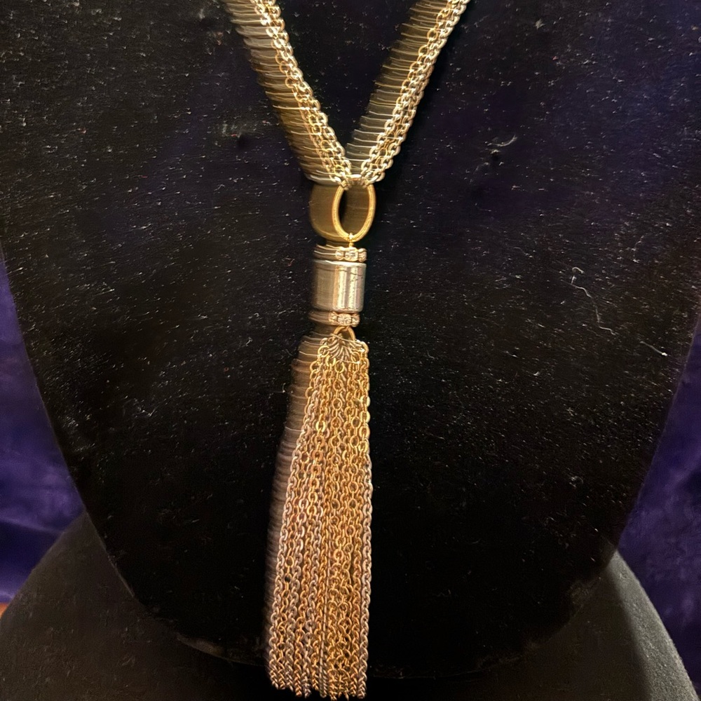 Gold Drop Charm Necklace